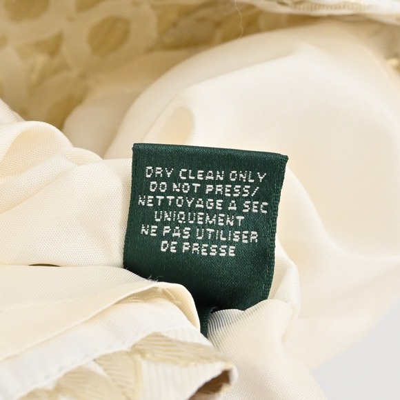 Ralph Lauren Metallic Pleated Dress Size 6 Gold Fit Flare Sleeveless Party LRL - Picture 9 of 14